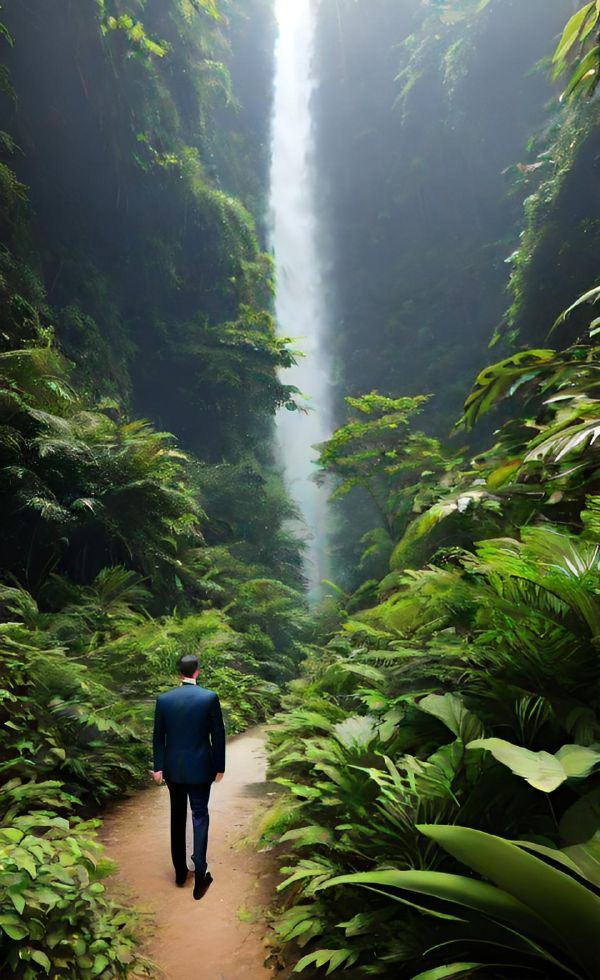 森で迷うサラリーマン,文脈効果のイメージ
