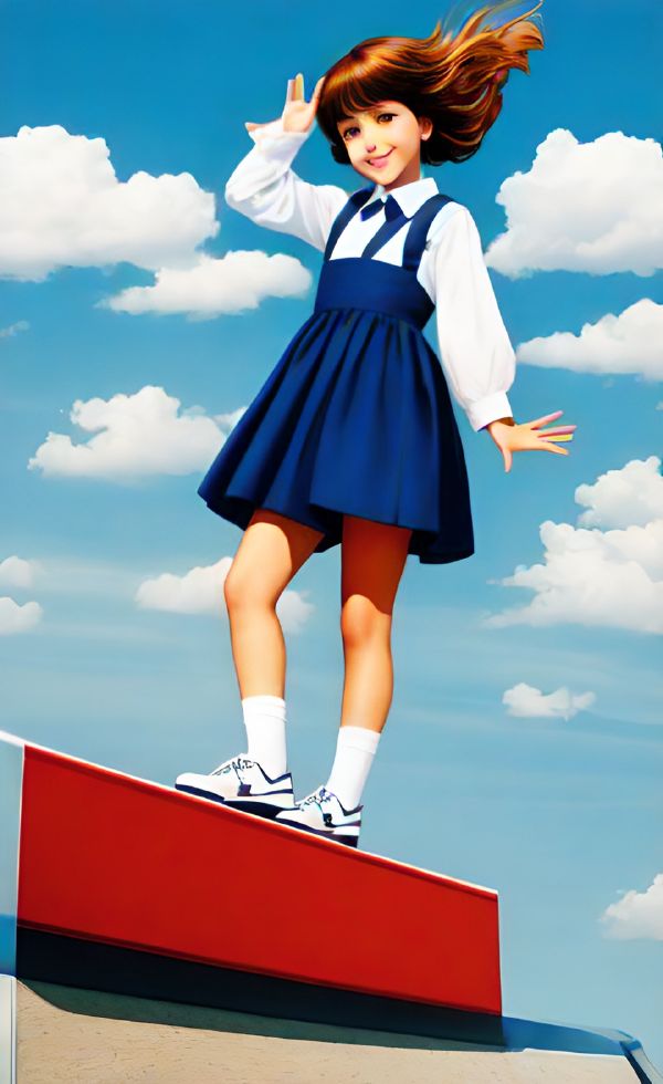 塀の上を歩く少女,リスキーシフトのイメージ