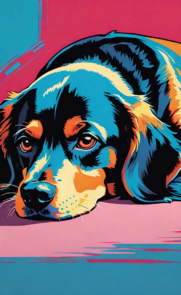 伏せする犬,アンダードッグ効果のイメージ