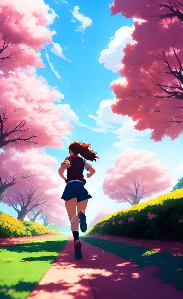 ランニングを続ける女性,コミットメント効果のイメージ