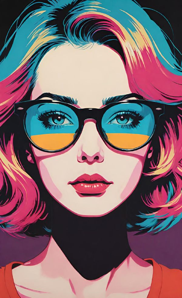 視ることに集中する女性,ビジュアライゼーションのイメージ