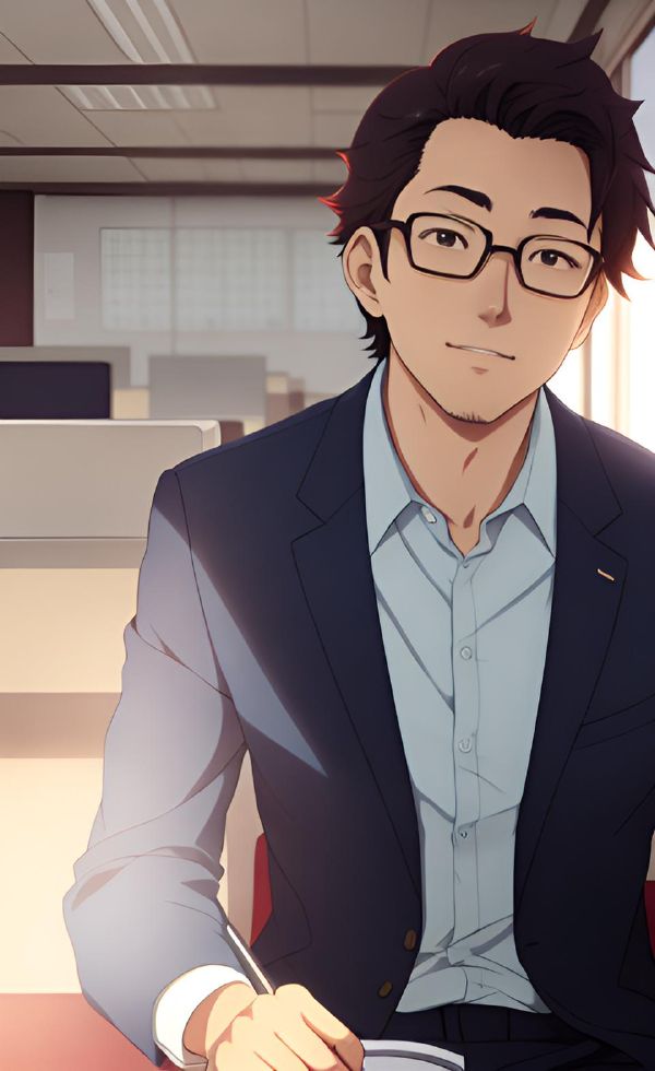 イメージ記憶を学ぶ男性